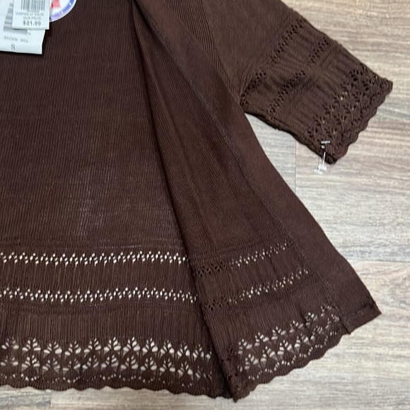 Robbie Bee brown cardigan/ Small - Picture 5 of 5